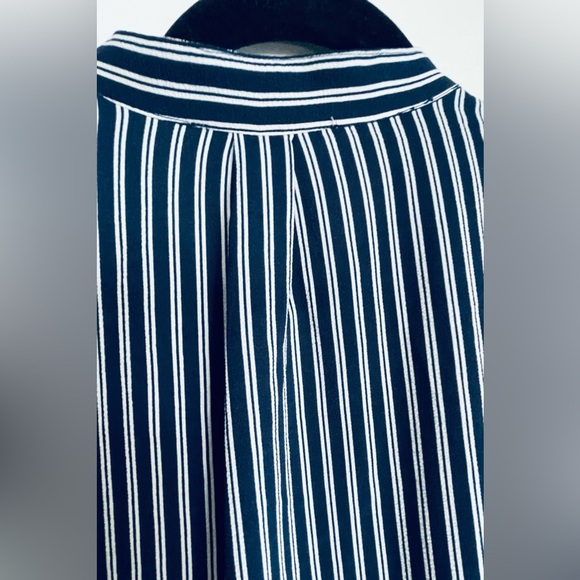 Michael Kors NAVY and White Striped Button Down Shirt - Picture 6 of 9